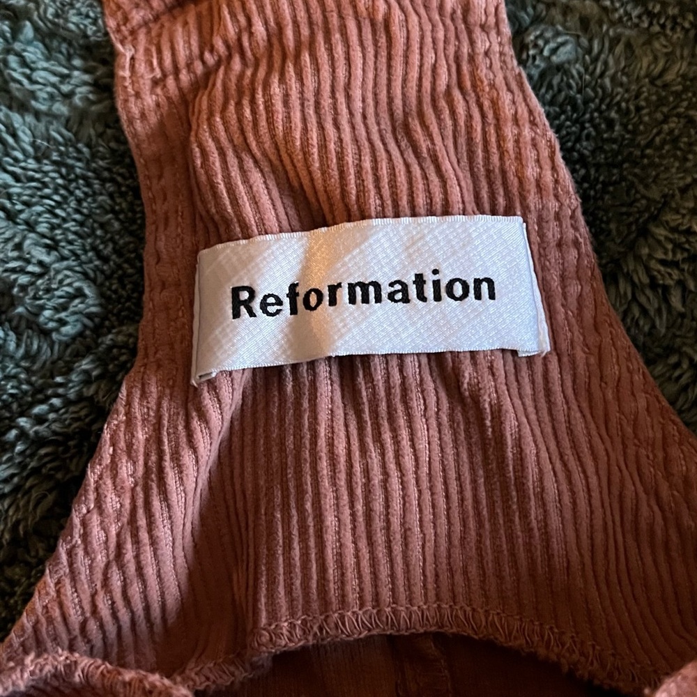 Reformation Lane Jumper corduroy mini Overall Dress size 4 - Picture 6 of 8